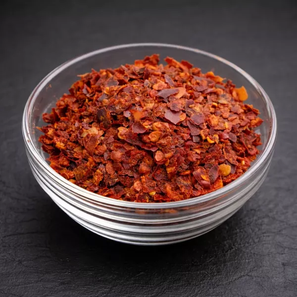 Chili geschrotet Detailansicht – grobe Schrotung, intensive Schärfe
