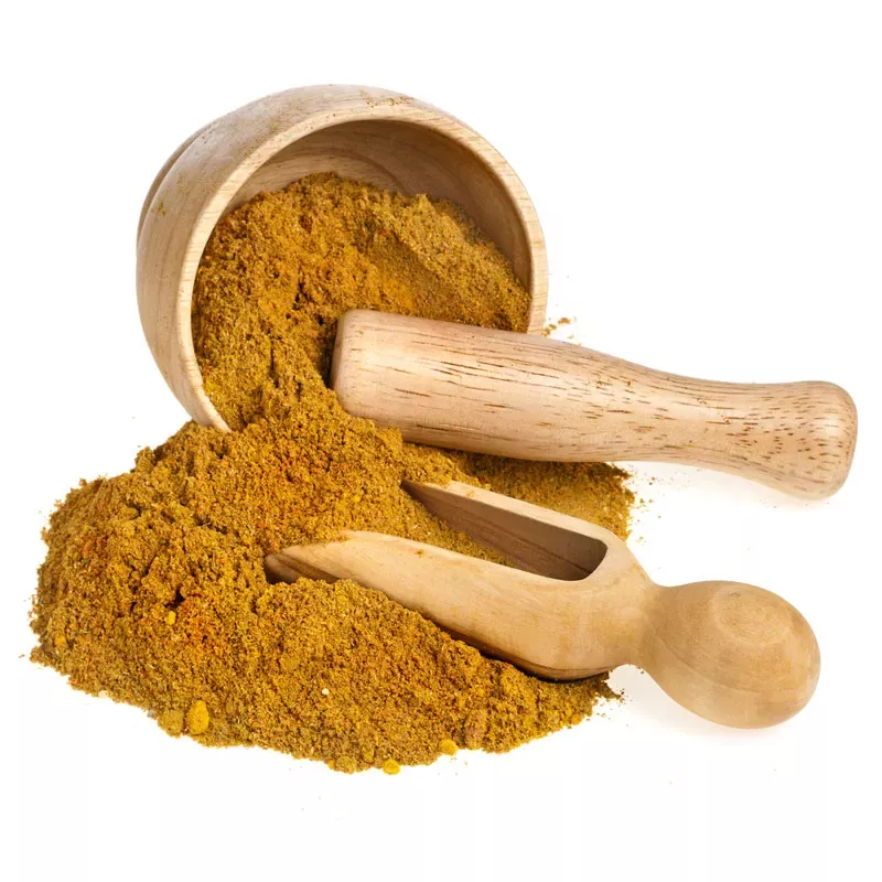 Preview: Curry Typ Madras – goldgelb-orangene Gewürzmischung mit Coriander, Kurkuma, Bockshornklee, Chillies & mehr für authentische südindische Currys