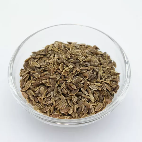 Dillsamen ganz von Charaf Gewürze Berlin in einer Schale – aromatisches Gewürz mit feinem Anis-Kümmel-Aroma