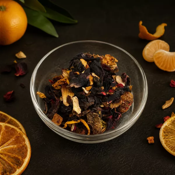 Aromatisierter Früchtetee mit Orange und Mandarine