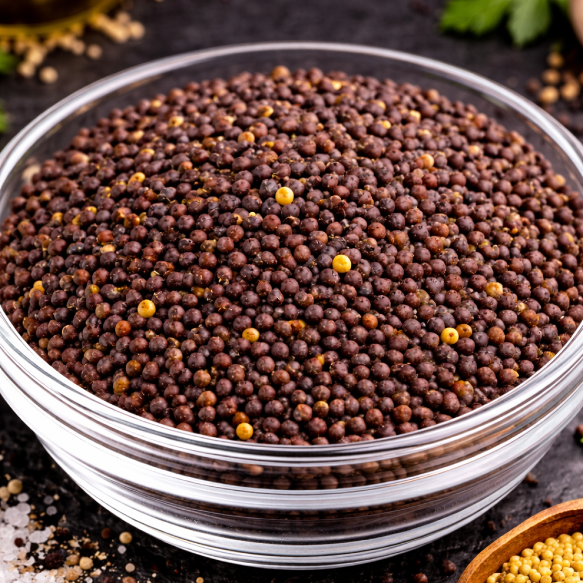 Senfkörner dunkel 100 g – Charaf Gewürze Berlin