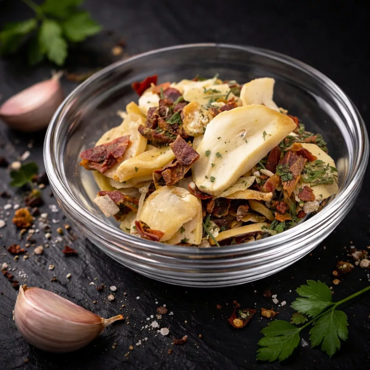 Aglio Olio Gewürzmischung mit Knoblauch, Chili und mediterranen Kräutern