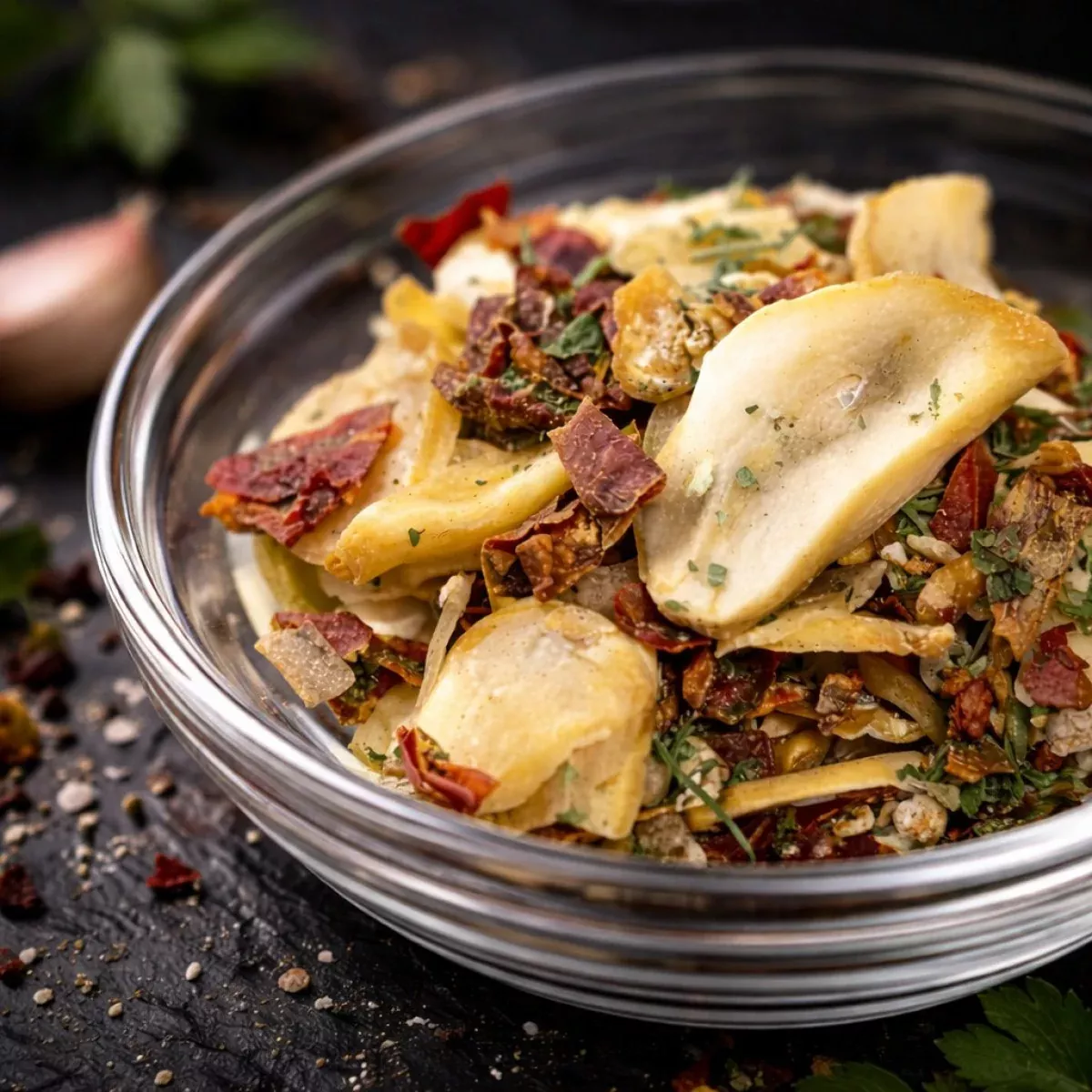 Spaghetti Aglio e Olio mit Charaf Gewürzmischung – italienisches Pastagewürz