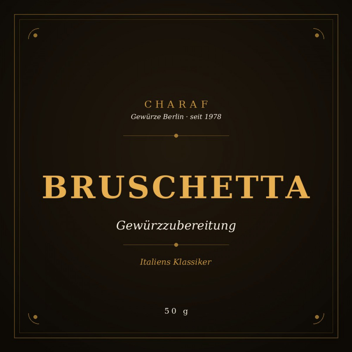 Bruschetta Gewürzzubereitung 50 g – Charaf Gewürze Berlin